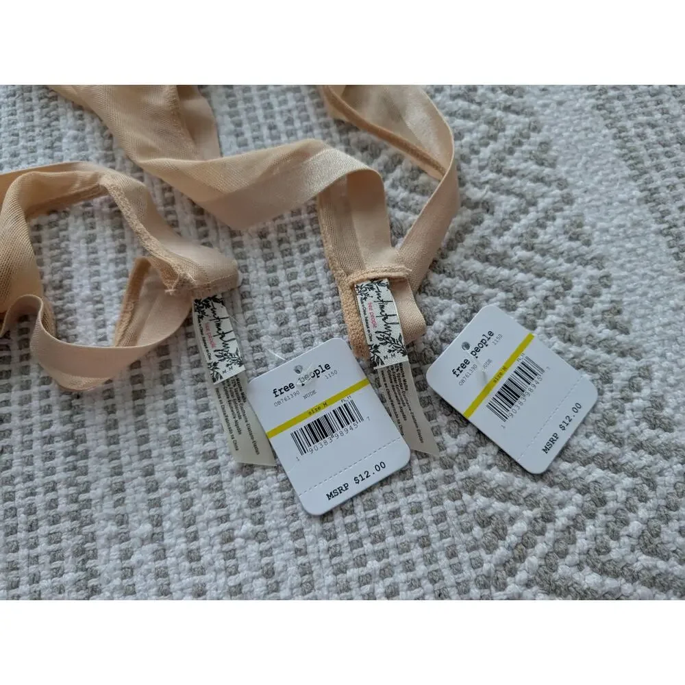 nwt free people roxanne mesh thong - 2 pairs